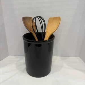Shiny Black Utensil Holder ✨